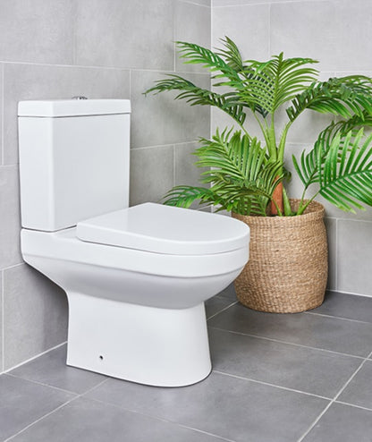 VRB Fusion Close Coupled Round Rimless Toilet