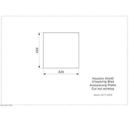 Reginox Houston 40x40 Inset/Undermount 1 bowl SS Kitchen Sink