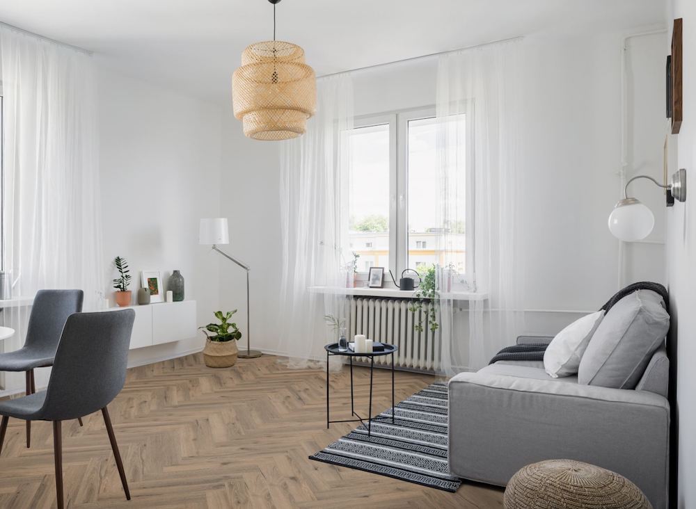 LVT Flooring Lignum Core Mocha Oak Herringbone - Pack Size: 2.23m²