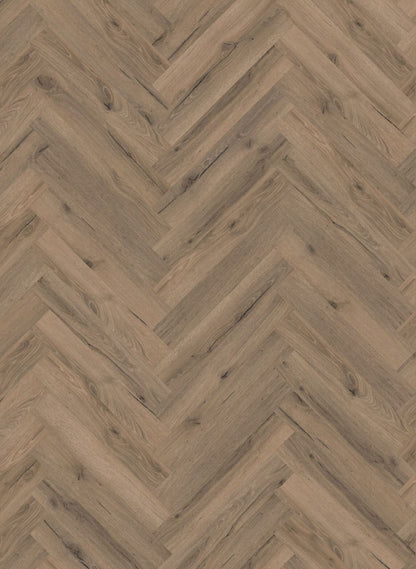 LVT Flooring Lignum Core Mocha Oak Herringbone - Pack Size: 2.23m²