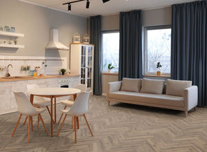 Lignum Core Mocha Oak Herringbone - Pack Size:2.23m²