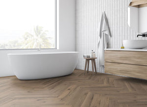 Lignum Core Mocha Oak Herringbone - Pack Size:2.23m²
