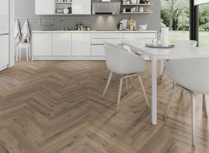 Lignum Core Mocha Oak Herringbone - Pack Size:2.23m²