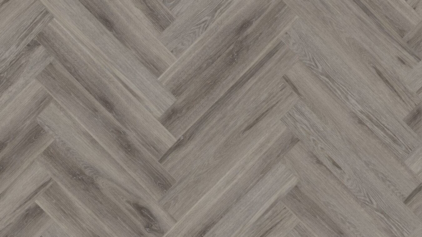 LVT Flooring Lignum Core Rustic Grey Oak Herringbone - Pack Size: 2.23m²
