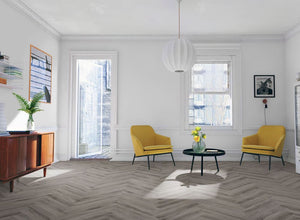 Lignum Core Rustic Grey Oak Herringbone - Pack Size:2.23m²