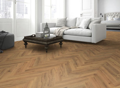 LVT Flooring Lignum Core Ranch Oak Herringbone - Pack Size: 2.23m²