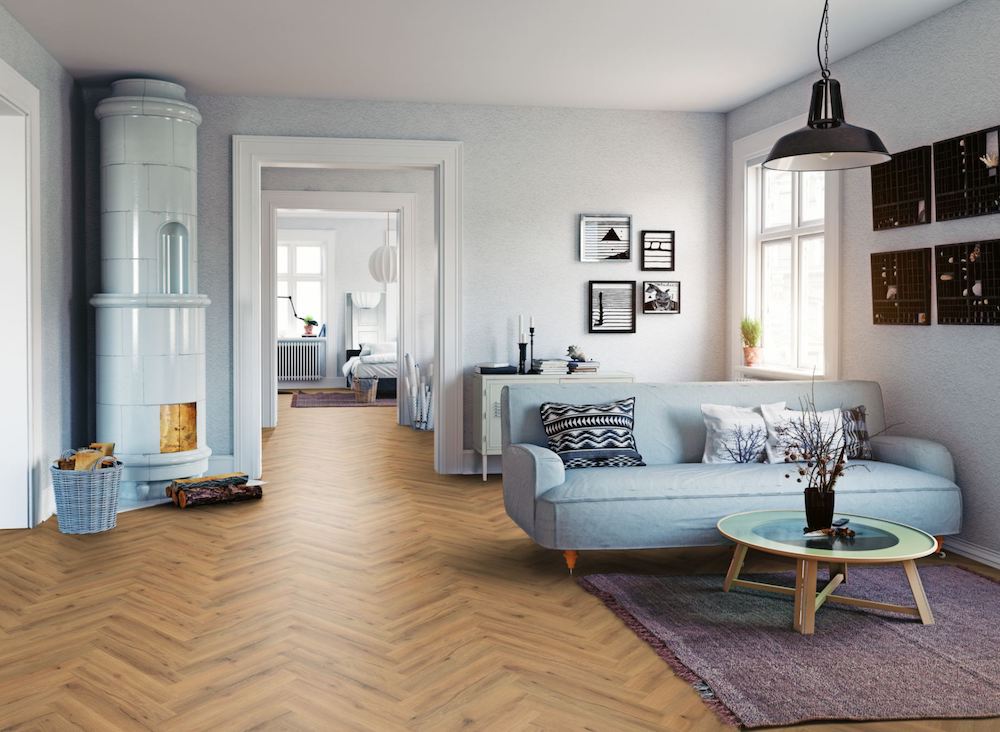 LVT Flooring Lignum Core Ranch Oak Herringbone - Pack Size: 2.23m²