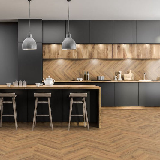 LVT Flooring Lignum Core Ranch Oak Herringbone - Pack Size: 2.23m²