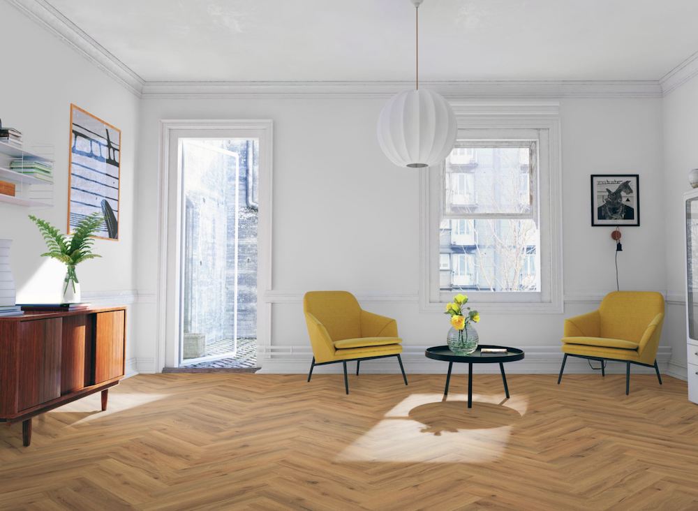 LVT Flooring Lignum Core Ranch Oak Herringbone - Pack Size: 2.23m²