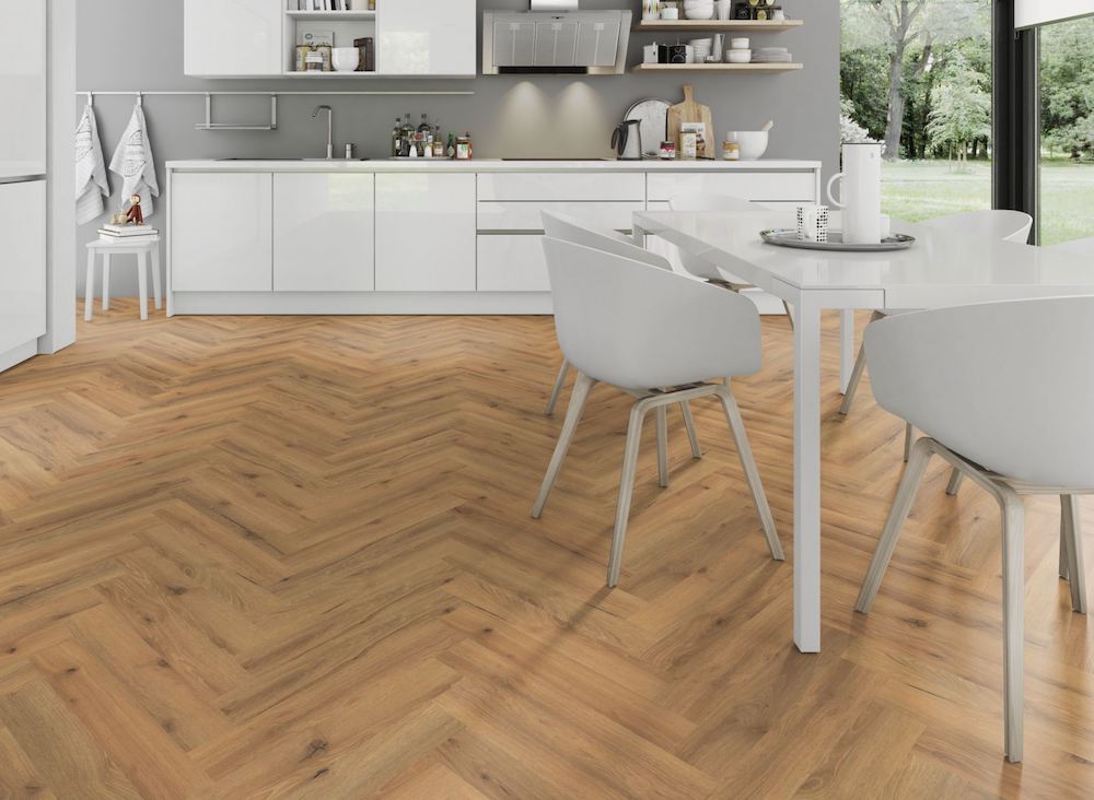 LVT Flooring Lignum Core Ranch Oak Herringbone - Pack Size: 2.23m²