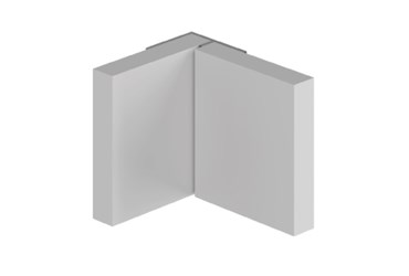 MultiPanel Type 101 - Invisible Corner, Unfinished aluminium