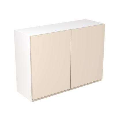 J-Pull Super Gloss Cashmere Wall Kitchen Cabinets with UNICLIC Technology, Flat packed