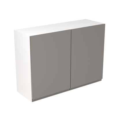 J-Pull Super Gloss Dust Grey Wall Kitchen Cabinets with UNICLIC Technology, Flat packed