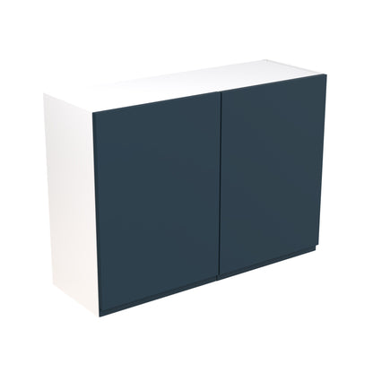 J-Pull UltraMatt Indigo Wall Kitchen Cabinets with UNICLIC Technology, Flat packed