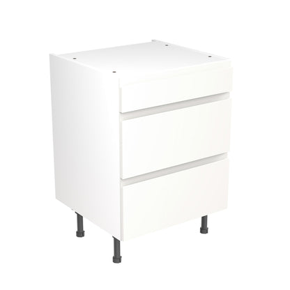 J-Pull UltraMatt White Base Kitchen Cabinets with UNICLIC Technology, Flat packed