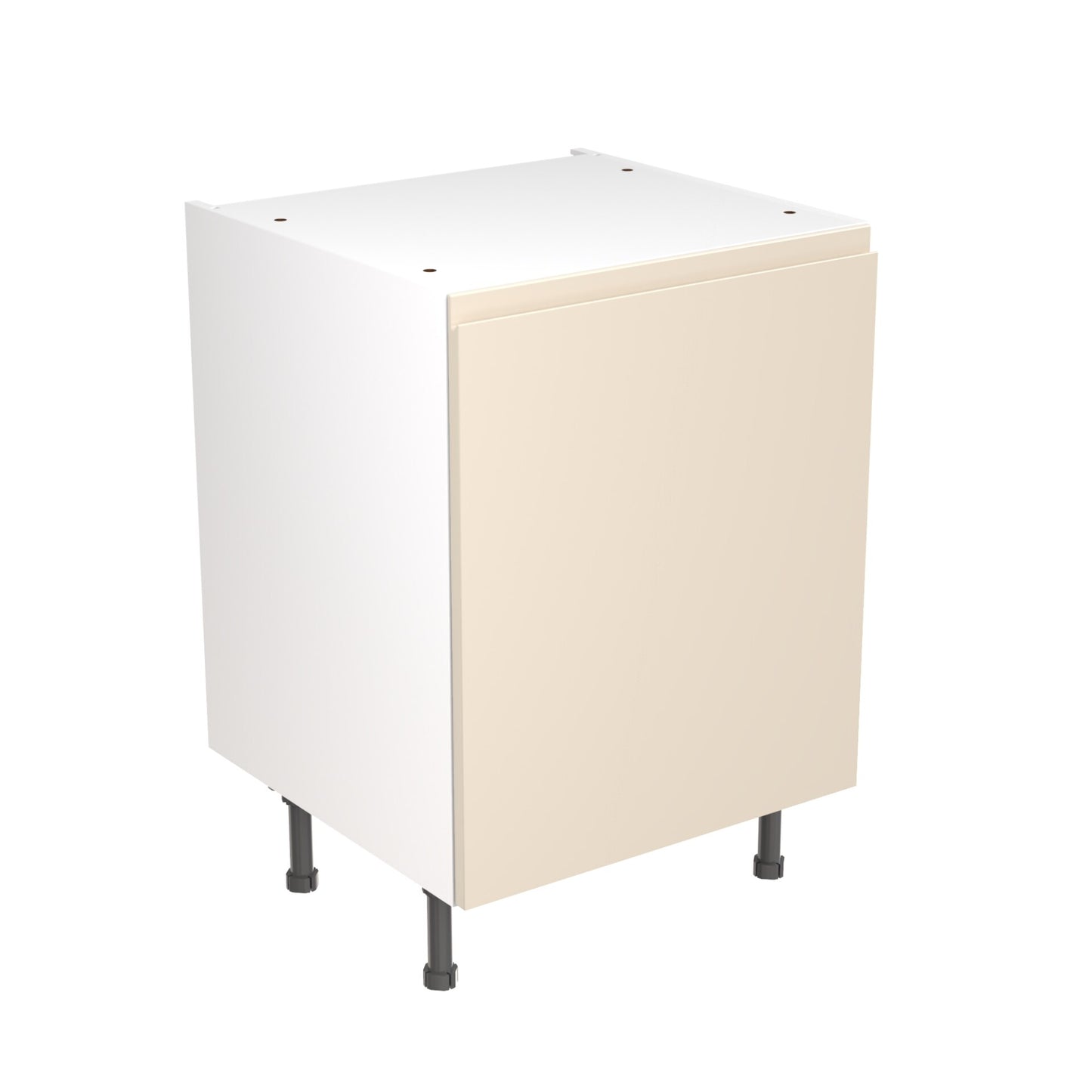 J-Pull Super Gloss Cashmere Base Kitchen Cabinets with UNICLIC Technology, Flat packed