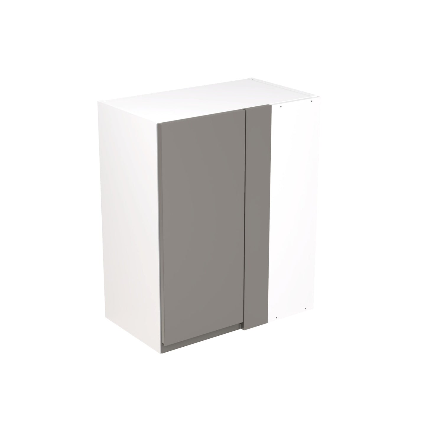 J-Pull Super Gloss Dust Grey Wall Kitchen Cabinets with UNICLIC Technology, Flat packed