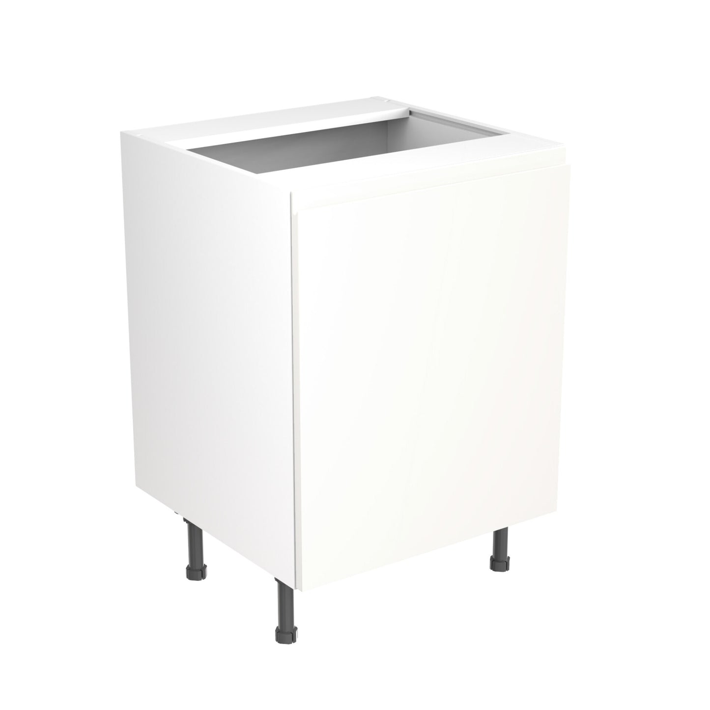 J-Pull UltraMatt White Base Kitchen Cabinets with UNICLIC Technology, Flat packed