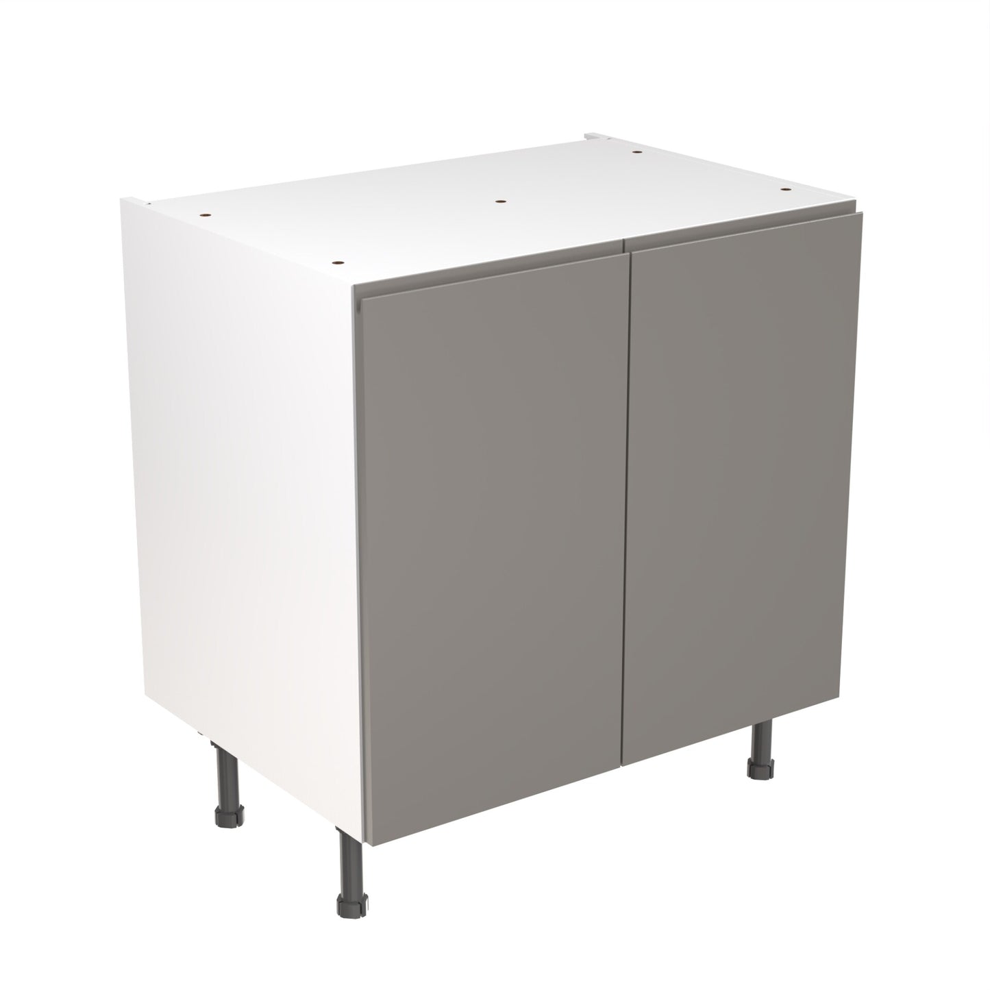 J-Pull UltraMatt Dust Grey Base Kitchen Cabinets with UNICLIC Technology, Flat packed