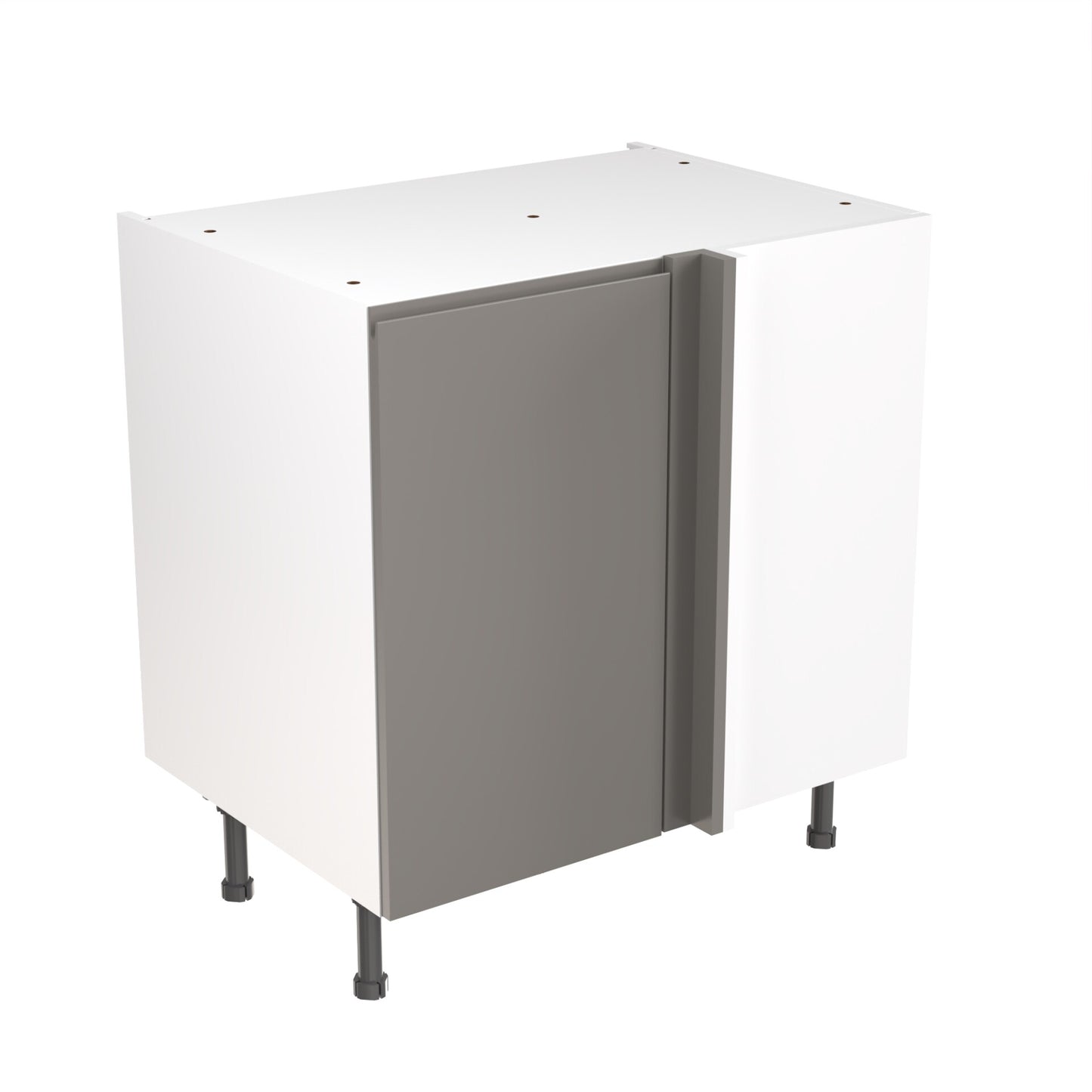 J-Pull UltraMatt Dust Grey Base Kitchen Cabinets with UNICLIC Technology, Flat packed