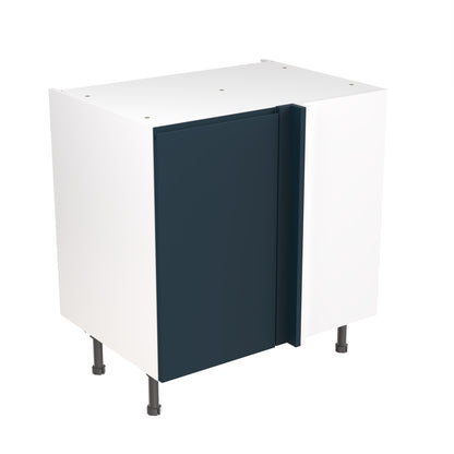J-Pull UltraMatt Indigo Base Kitchen Cabinets with UNICLIC Technology, Flat packed