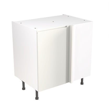 J-Pull Super Gloss White Base Kitchen Cabinets with UNICLIC Technology, Flat packed