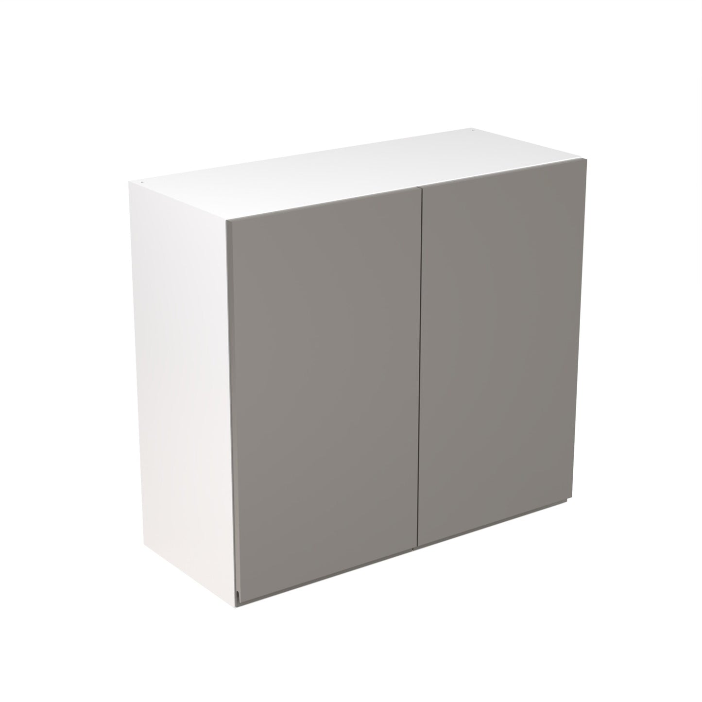 J-Pull Super Gloss Dust Grey Wall Kitchen Cabinets with UNICLIC Technology, Flat packed