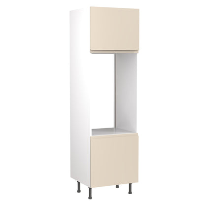 J-Pull Super Gloss Cashmere Base Kitchen Cabinets with UNICLIC Technology, Flat packed