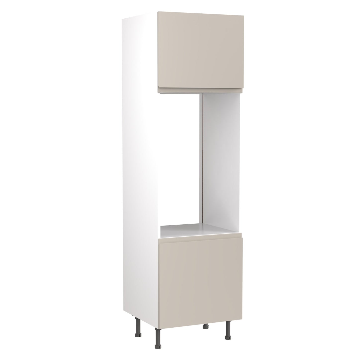 J-Pull UltraMatt Light Grey Base Kitchen Cabinets with UNICLIC Technology, Flat packed