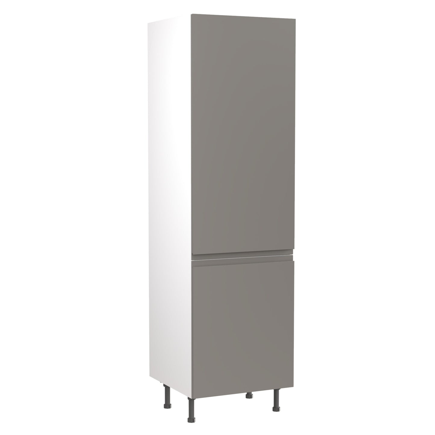 J-Pull UltraMatt Dust Grey Base Kitchen Cabinets with UNICLIC Technology, Flat packed