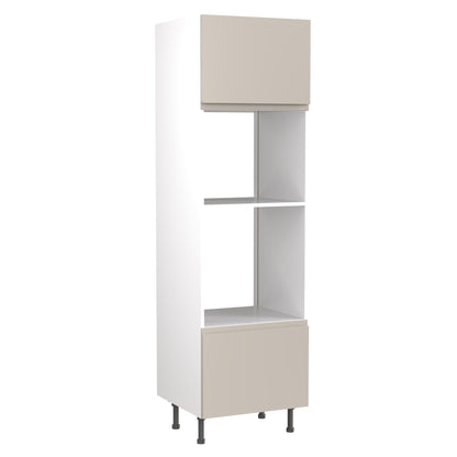 J-Pull Super Gloss Light Grey Base Kitchen Cabinets with UNICLIC Technology, Flat packed