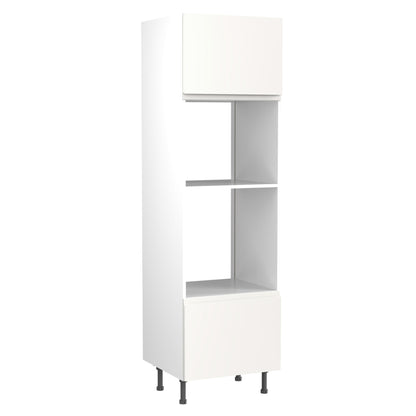 J-Pull Super Gloss White Base Kitchen Cabinets with UNICLIC Technology, Flat packed