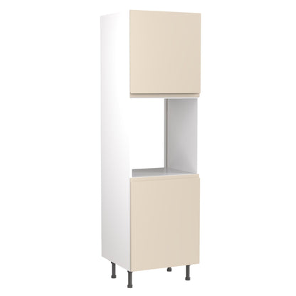 J-Pull Super Gloss Cashmere Base Kitchen Cabinets with UNICLIC Technology, Flat packed