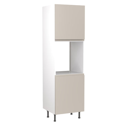 J-Pull Super Gloss Light Grey Base Kitchen Cabinets with UNICLIC Technology, Flat packed