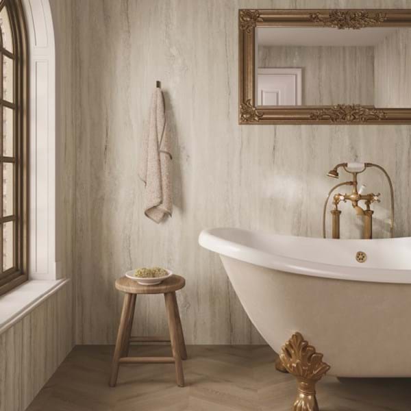 Multipanel Contemporary Collection Jupiter Silver Shower Panels 5031