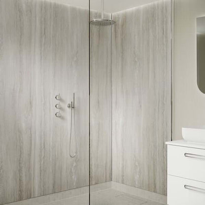 Multipanel Contemporary Collection Jupiter Silver Shower Panels 5031