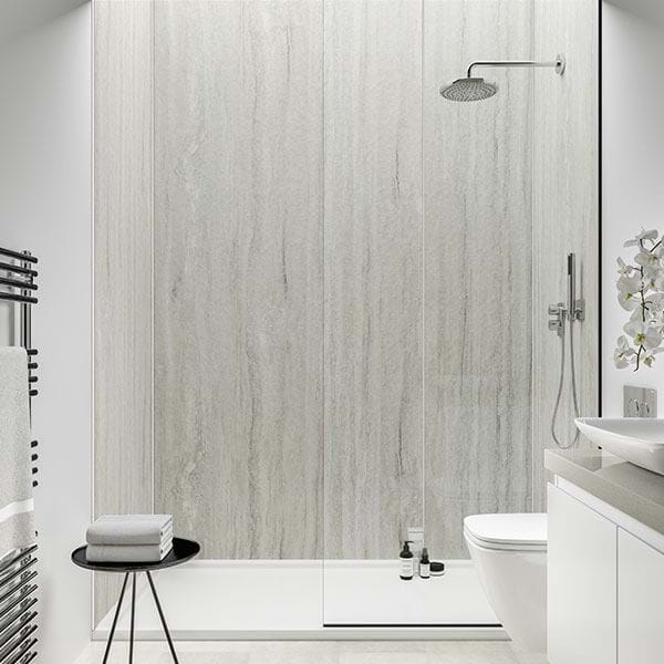 Multipanel Contemporary Collection Jupiter Silver Shower Panels 5031
