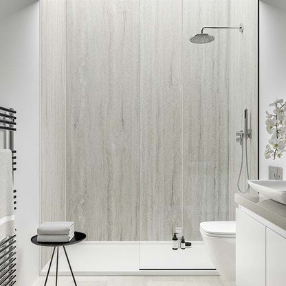 Multipanel Contemporary Collection Jupiter Silver Shower Panels 5031
