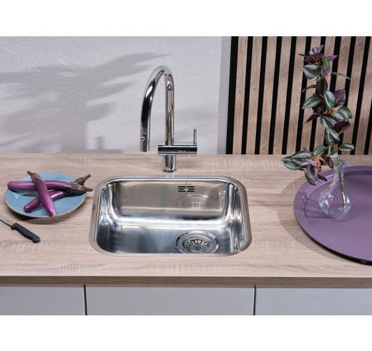 Reginox L184035OKG 1 bowl Undermoun/Inset SS Kitchen Sink 445x393mm