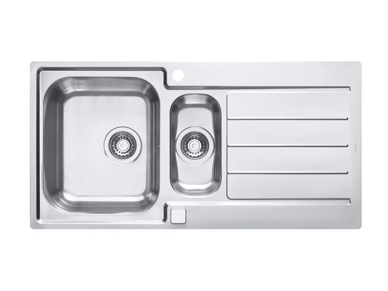 Alveus Line Maxim 10 SS Inset Kitchen Sink 980x500 1.5 Bowl & Jenny Tap Chrome