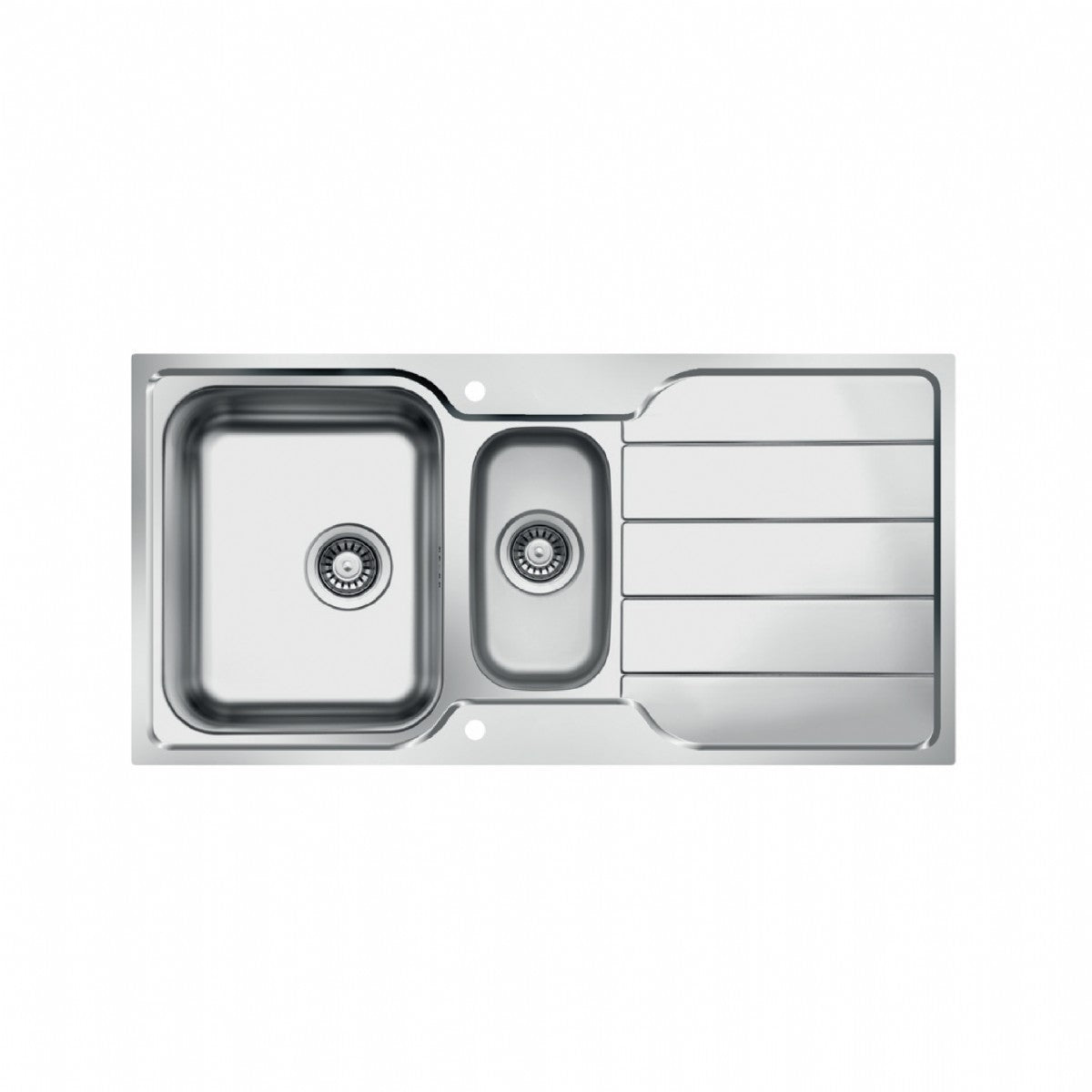 UKinox LN 1000.500.15  Polished 1.5 Bowl Stainless Steel inset kitchen sink