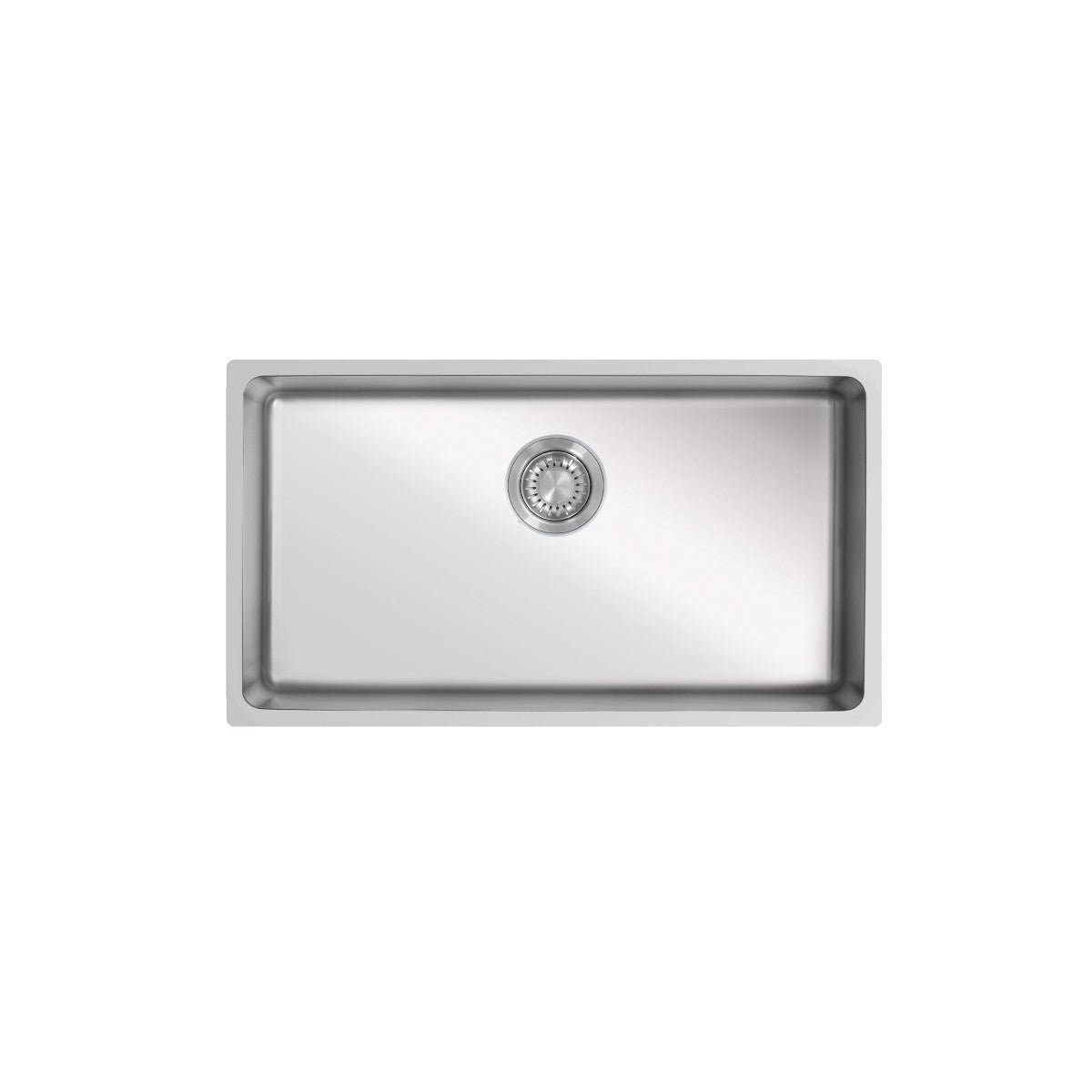 UKinox Micro ME 745 Polished 1 Bowl SS Undermount/Inset large kitchen sink 745x400