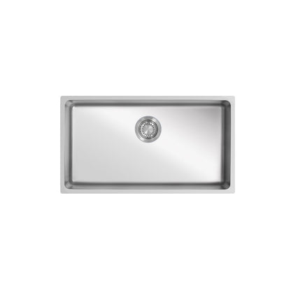 UKinox Micro ME 745 Polished 1 Bowl SS Undermount/Inset large kitchen sink 745x400