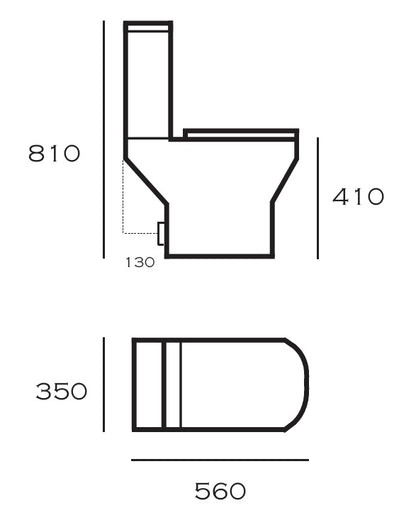 VRB Micron Close Coupled Ultra Short Projection Round Rimless Toilet 1007R_HD