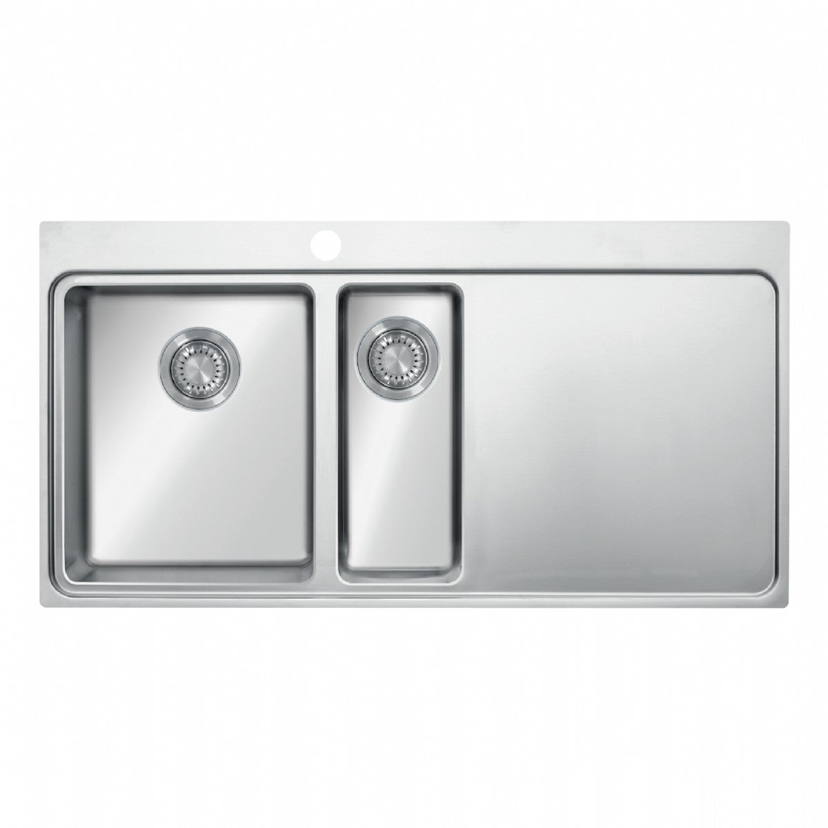 UKinox MM 1000.510.15 Polished 1.5 Bowl Stainless Steel Inset kitchen sink