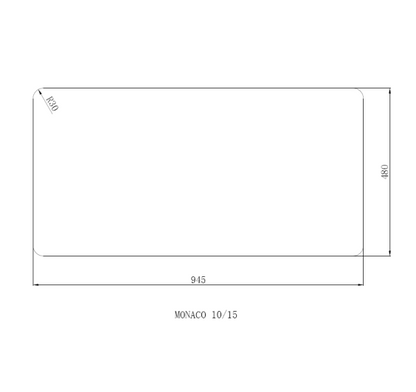 Reginox MONACO 15 1.5 bowl inset SS kitchen sink 963x498mm