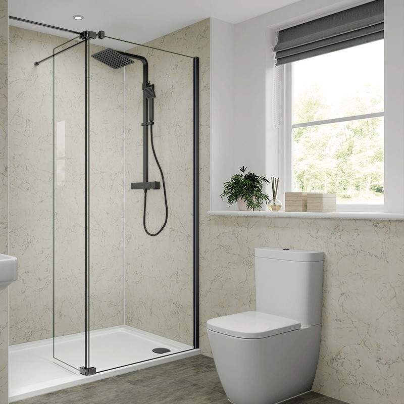 Multipanel Classic Collection Grey Marble Shower Panels M139