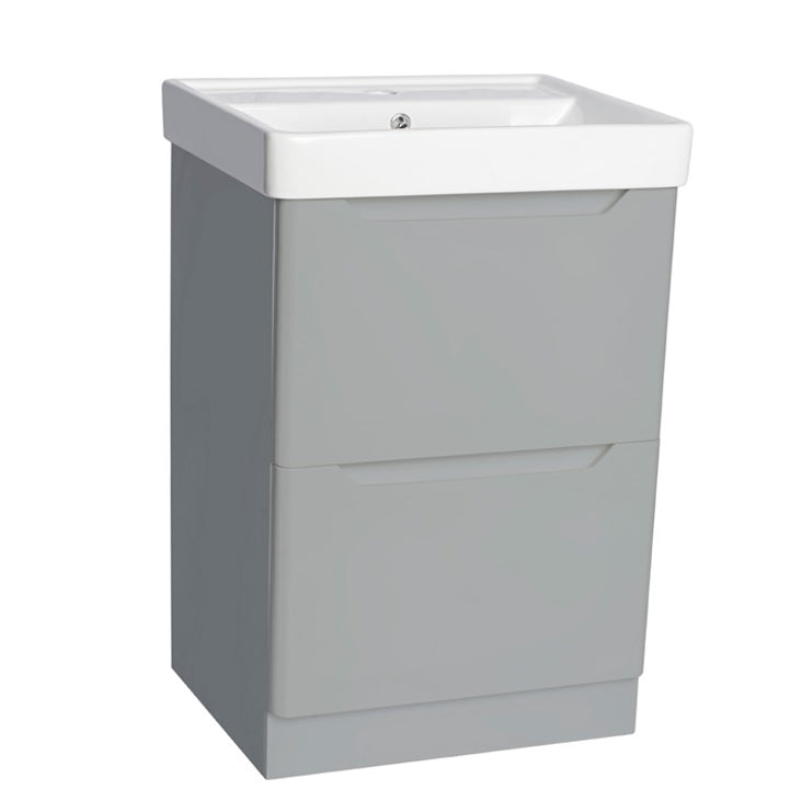 100% WaterProof VRB Nexus Light Grey 500/600/700/800mm Rigid PVC Floor Standing Vanity Unit