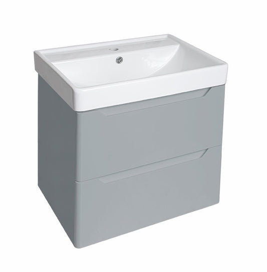 100% WaterProof VRB Nexus Light Grey 500/600/700/800mm Rigid PVC Wall Hung Vanity Unit