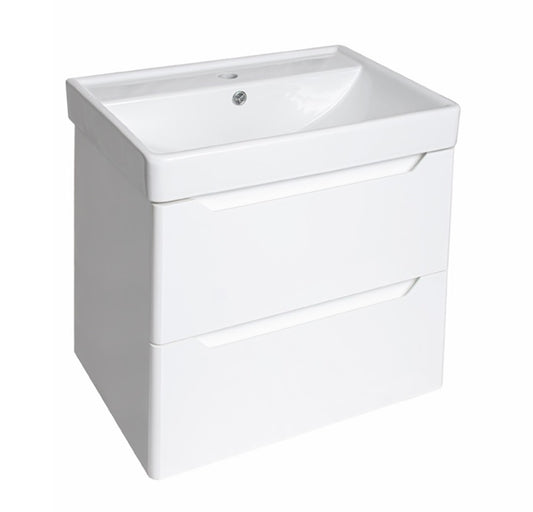 100% WaterProof VRB Nexus Gloss White 500/600/700/800mm Rigid PVC Wall Hung Vanity Unit